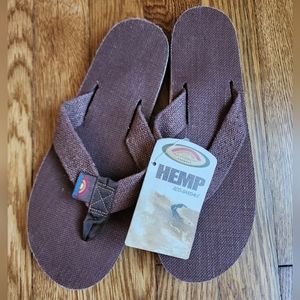 NWT Rainbow Sandles Single Layer Hemp Size MEDIUM